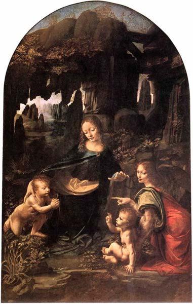 LEONARDO da Vinci Virgin of the Rocks Sweden oil painting art